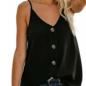 Women black tank top